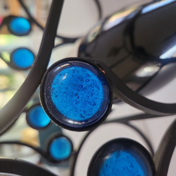 Elegant Black and Blue Wine Rack - Picture 5 of 5